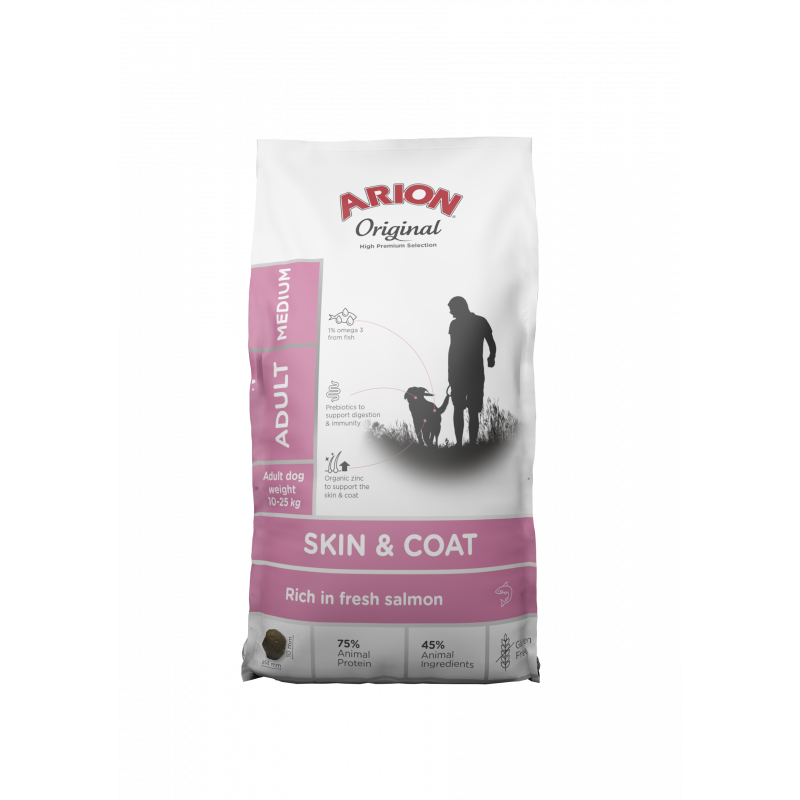 Arion Original - ADULT Medium SKIN & COAT Salmon - Pack de 2X12 KG