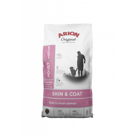 Arion Original - ADULT Medium SKIN & COAT Salmon - Pack de 2X12 KG