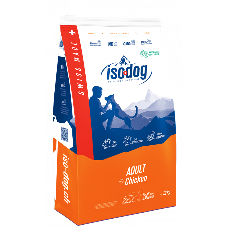 Iso-dog  - ADULT Medium CHICKEN - Pack de 2X12 KG