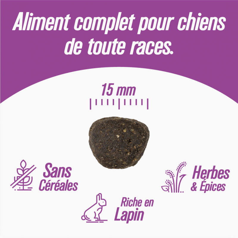 Iso-dog - ADULT GRAIN FREE Medium / Large Rabbit & Potato - Pack de 2X12 KG