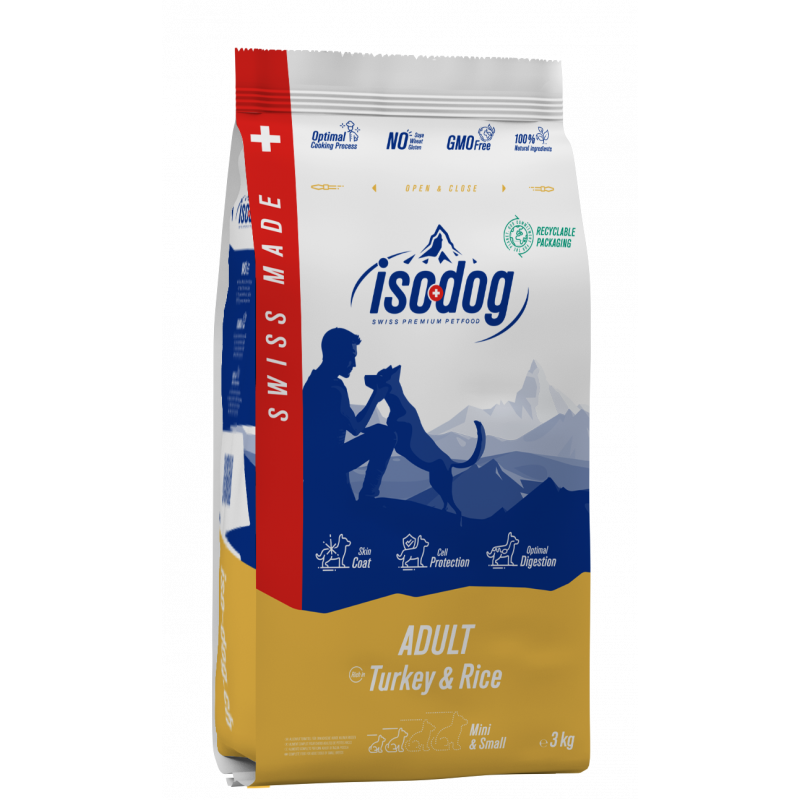 Iso-dog - ADULT Mini SENSITIVE Turkey & Rice - Pack de 2X3 KG
