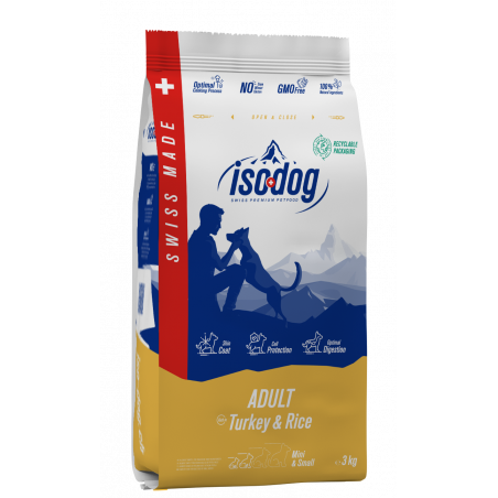 Iso-dog - ADULT Mini SENSITIVE Turkey & Rice - Pack de 2X3 KG